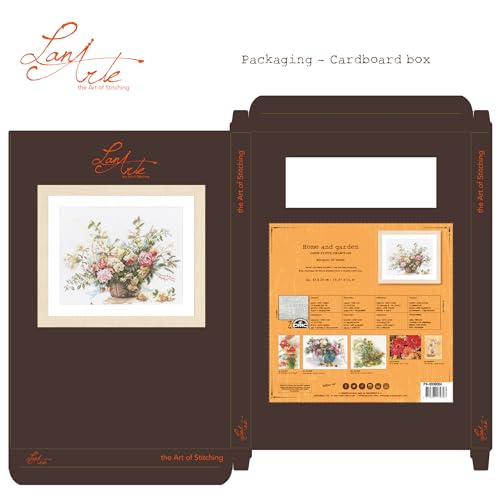 Counted Cross Stitch Kit: Basket Roses (Linen)