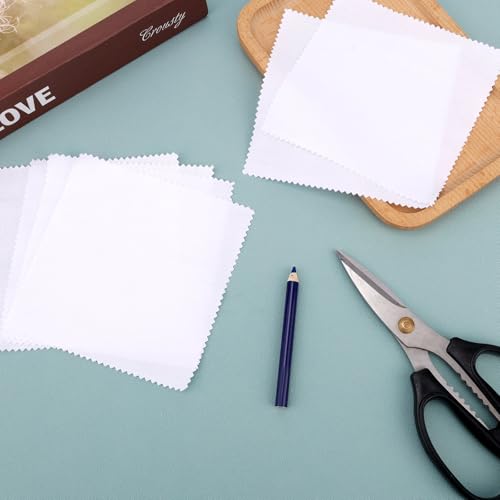 50pcs Cotton Fabric Squares for Quilting, 12.7x12.7cm/5x5in (White)