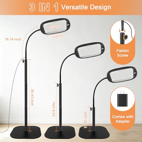 10X 30X Floor Magnifying Glass with Light and Stand