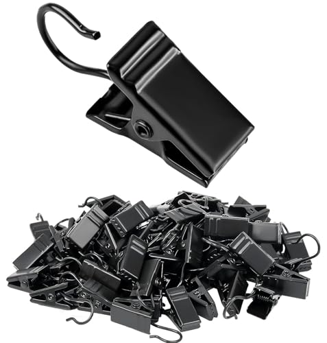 Light Clips Hanging Hooks Clip: 50 Pack Outdoor Hanging Lights Clips - Heavy Duty Metal Camper Awning String Party Light Hook for Canopy Tent Tapestry Clamps - size: 1.34 Inch