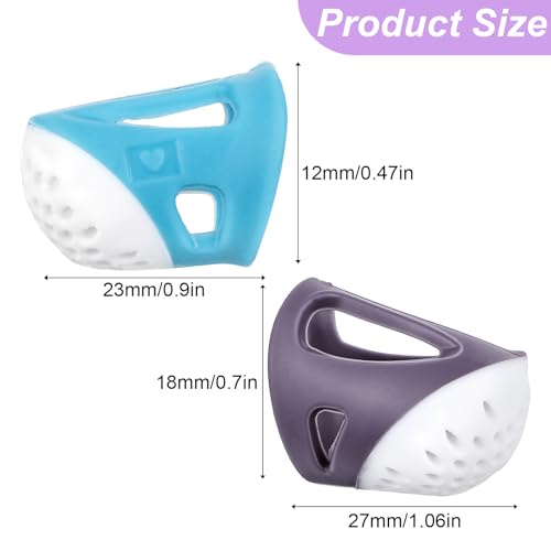 20 Pcs Thimble Finger Protector, 2 Colors Silicone Thimble Fingertip Grips