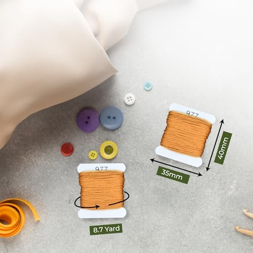 Embroidery Floss Kit and Refills - Cotton Threads - DMC Color Coding for Cross Stitch, String Crafts, Friendship Bracelets - color: 977 Marigold