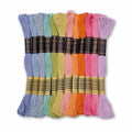 Pack of 12 Popular Colours Premium Embroidery Thread | 100% Egyptian Cotton Premium Skeins | Cross Stitch Embroidery Floss | Oeko TEX Certified| (12, Spring Macaron) - color: Spring Macaron