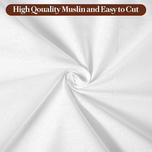 1 Yard White Cotton Fabric 59 inch Wide Quilting Fabric Material, 5.8 oz