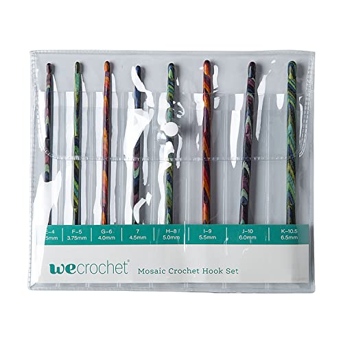 Knit Picks Mosaic Wood Crochet Hook Set - 8 Sizes US E-K - color: Mosaic