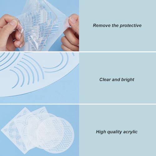 4 Set Sashiko Embroidery Coasters Kit Wave Theme Japanese Traditional Embroidery Sewing Kit for Beginners Starter Embroidery Coasters for Housewarming Gift with Instructions - style: Wave Sashiko Coaster