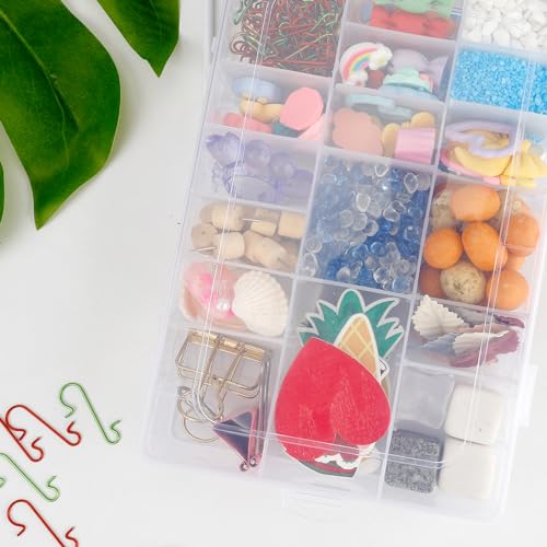 OALCQ 36 Grids Bead Organizer Box Tackle Box Organizers and Storage Rock Collection Boxes Plastic Organizer Boxes - size: 36 grids