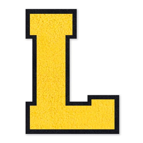 6 Inch Varsity Letter Patches Yellow Iron On Letters - color: Yellow, size: L
