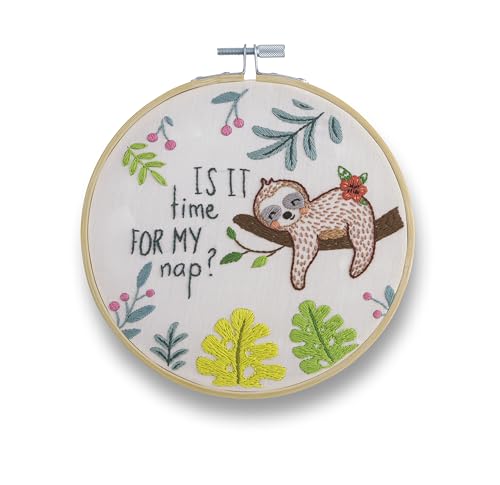 FUNATIC is It Time for My Nap Funny Embroidery Kit for Adults - color: Is it Time for My Nap