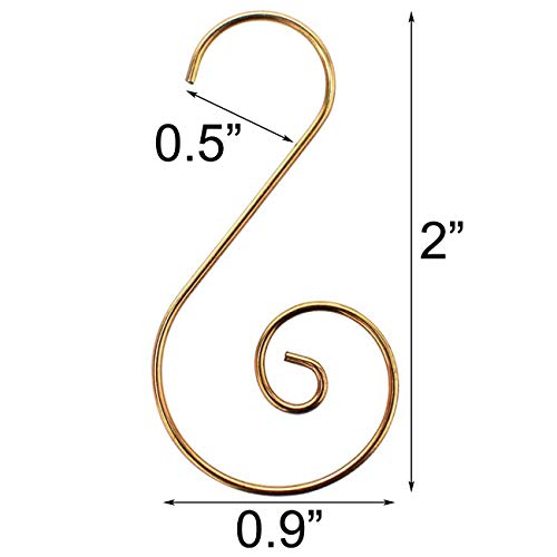 120PCS Christmas Ornament Hooks Christmas Tree Ornament Hanger Gold - color: Gold