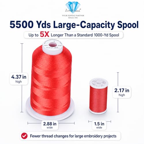 Simthread 5500Yds/5000M 40WT Polyester Embroidery Thread Camation S079 - color: Camation S079