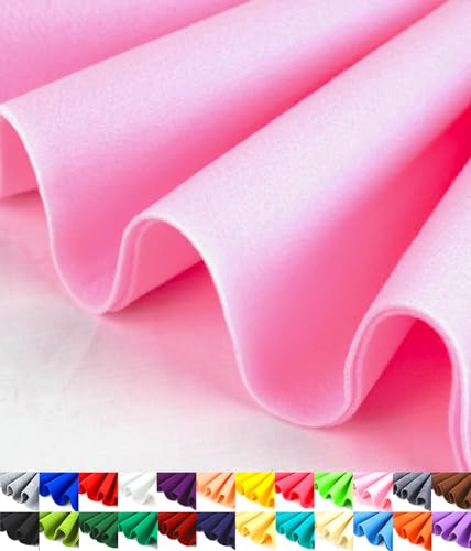 Barcelonetta | Felt Fabric | 72" Wide | 1.6mm Thick | Acrylic & Soft | Felt by the Yard | Felt for DIY Crafts, Projects, Sewing (Baby Pink, 1 Yard) - color: Baby Pink, size: 1 Yard