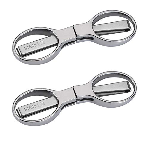 Friker Folding Scissors,Portable Telescopic Cutter Pocket Badge Scissors - color: Silver