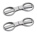 Friker Folding Scissors,Portable Telescopic Cutter Pocket Badge Scissors - color: Silver