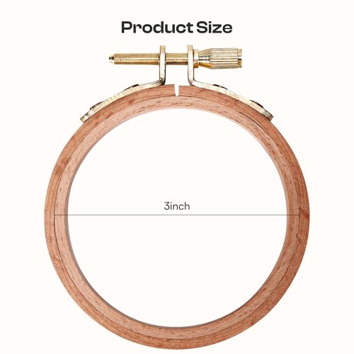 Caydo 3 Pieces 3 Inch Embroidery Hoops, Beech Wood - style: 3PCS 3 Inch