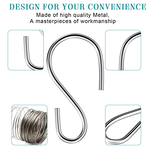 Sratte 120 Pcs Mini S Hook for Hanging 1 Inch Metal, Silver - color: Silver