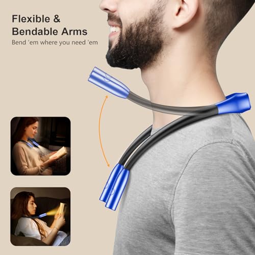 Gritin Book Light, Eye Caring 3 Colors & Dimmable Brightness Reading Light - color: Dark Blue, size: Standard