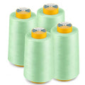 AK Trading 4-Pack Aqua All Purpose Sewing Thread Cones (6000 Yards Each) of High Tensile Polyester Thread Spools for Sewing, Quilting, Serger Machines, Overlock, Merrow & Hand Embroidery. - color: AQUA