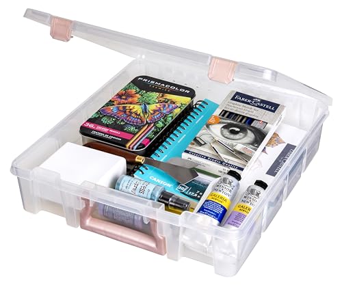 ArtBin Essentials 12 x 12 One-Compartment Craft Box, Clear - color: Rose Gold, size: 1 Pack