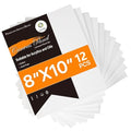 CONDA Canvas Boards for Painting,100% Cotton Canvas Panels, White Blank Canvases, Primed, Acid-Free, Artist Quality for Acrylic, Pouring Watercolor & Oil Painting 8 x 10 inch, 12 Pack