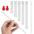 AUUIUOS Steel Large Eye Extra Long Sewing Needles, 20 Pcs, 5 Sizes