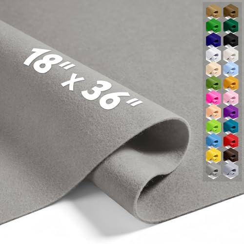 Light Grey 18" X 36" Felt Fabric Sheet - 1.6mm Thickness - color: Light Grey, size: 18" x 36"