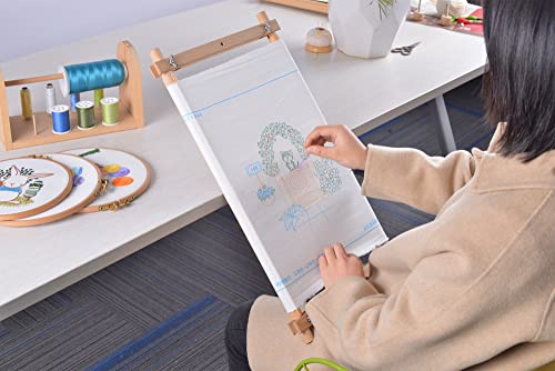 Beech Wood Tapestry Scroll Embroidery Frames, Needlepoint Cross Stitch Holder, Quilting Frames, Needlepoint Holder, Stitching Frame for Sewing, Cross Stitch, Embroidery Projects - style: 18" x 11"