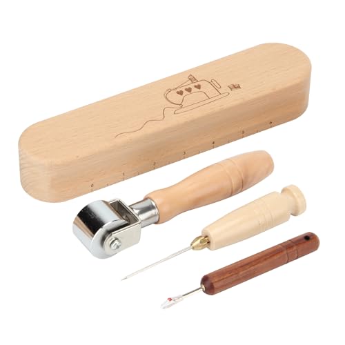 FMTYAOIU 4 Pcs Wooden Sewing Quilting Tools Include Tailor Clapper,Seam Roller,Stiletto,Seam Rippers for Flattening Fabrics and Point Pressing, Wooden Tailors for Ironing