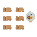 6 Pcs Wooden Embroidery Hoop Base Cross Stitch Holder for Display Stand