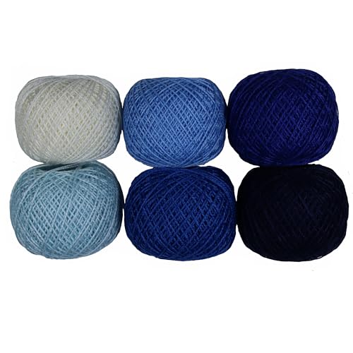 KCS Mercerized Pearl Cotton Thread Size 8 Crochet Needlework Embroidery Threads Ball (6, 09) - color: 09