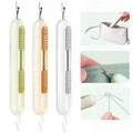 Dual Function Seam Ripper and Needle Threader Compact Design Needle Threaders for Hand Sewing Threaders for Sewing Perfect for Easy Stitch Removal and Threading Needles Efficient Seam Ripping(3 Pack)