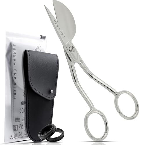 Duckbill Scissors for Applique & Embroidery - Double Curved, 6", Polished - color: Polished