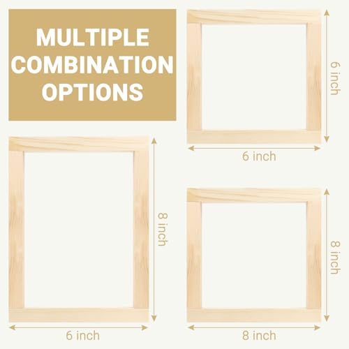 3 Sets Needlepoint Stretcher Bars for Needlework with 40 Tacks, 3 Sizes 12 Pcs Wooden Canvas Stretcher Bars Needlepoint Frame Set Art Supplies for Needlework Embroidery, Embroidery Enthusiasts's Gifts - size: 20/30/40cm*4