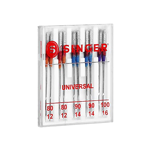 SINGER Universal Regular Point Machine Needles, Assorted Sizes, 20 Count - style: Universal