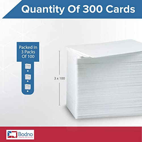 300 Pack - Bodno Premium CR80 30 Mil Graphic Quality PVC Cards - size: 300 Pack