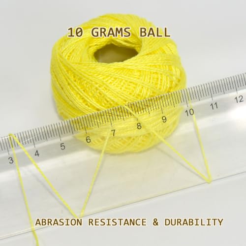 Double Mercerized Egyptian Long Staple Cotton Pearl Thread Ball 10 Grams Rainbow Color 12 Colors per Box for Crochet Hardanger Kniting Hand Sewing,Macaron Pastel CreamPalette - color: Macaron Pastel Cream Palette