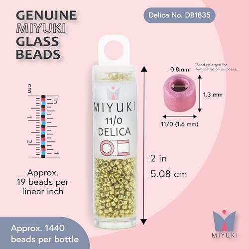 Miyuki Delica Seed Beads - color: DB1835 - Duracoat Galvanized Zest