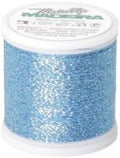 Madeira 9842442 Metallic Nylon/Polyester Embroidery Thread, 40wt/220 yd - color: #442 Silver