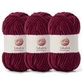 Chenille Blanket Yarn for Crocheting Size 5 Bulky Yarn 3 Burgundy - color: 3 Burgundy