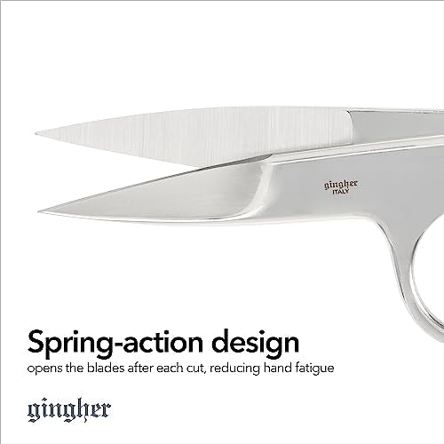 Gingher 4.5" Spring-Action Knife-Edge Thread Snips, Fabric Scissors - style: 4.5" Thread Nippers