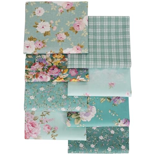 8pcs Fat Quarters 100% Cotton Fabric Bundles Floral Precut Fabric Squares 18”x22” for DIY Quilting Sewing Patchwork Crafts