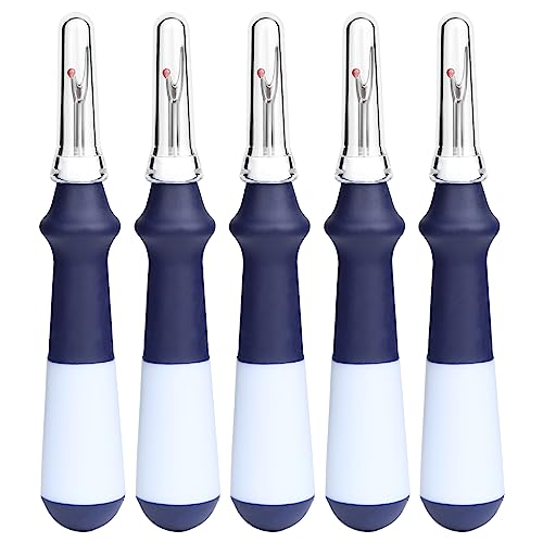 ZMAAGG Seam Ripper for Sewing, Ergonomic Grip Handle, 5 PCS Purple - color: Purple