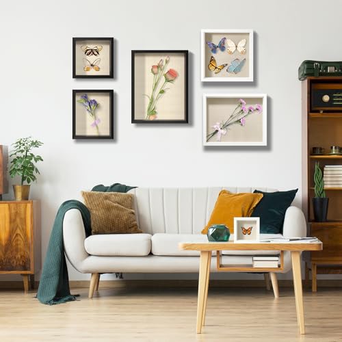 11x14 Shadow Box Display Case with Tempered Glass, Black Wooden Large Memory Shadow Box Frame with Soft Linen Back - color: Black, size: 11x14