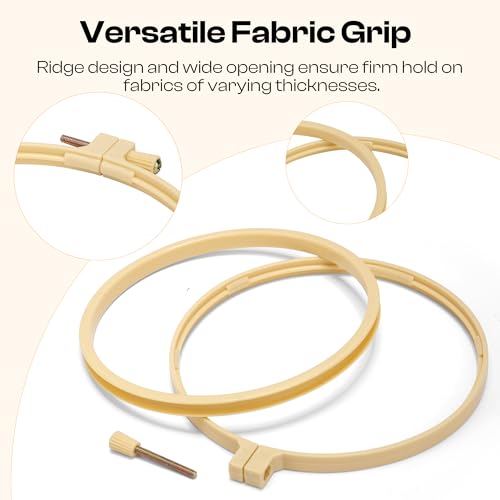 Caydo 6 Pieces Embroidery Hoops with 16 Pieces Needles, 3 Inch to 10 Inch - style: 6 PCS