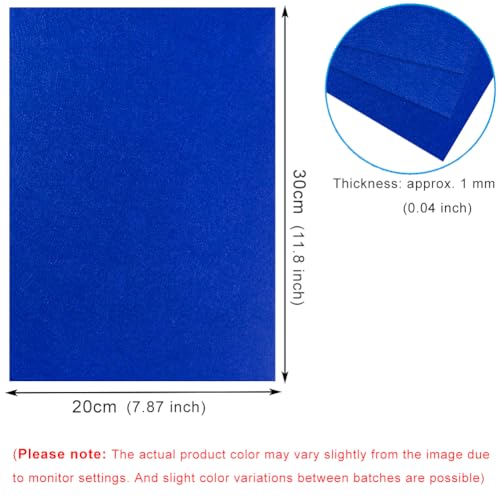 10 Dark Blue Felt Fabric Sheets,7.87 x 11.8 inch (20 x 30cm) A4 Stiff Felt Squares 1 mm Thick, Great for DIY Craft, Sewing Projects, Nonwoven Patchwork, Decoration - color: Dark Blue