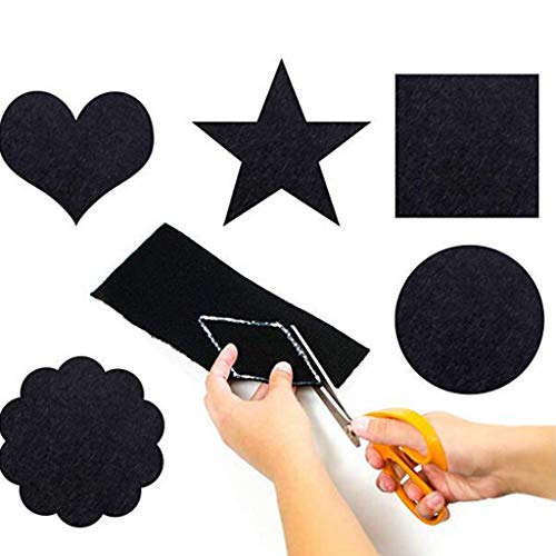 RZJZGZ Adhesive Felt Sheet Black Felt 8.3x11.8in 1mm Fabric Adhesive Sticky Back Felt Sheets for Art and Craft Making (5PCS) - color: Black 5