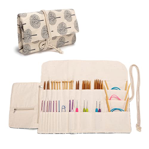 Teamoy Knitting Needle Crochet Hook Case Organizer Holder(up to 11"), Tree - color: Tree, size: 11 inches