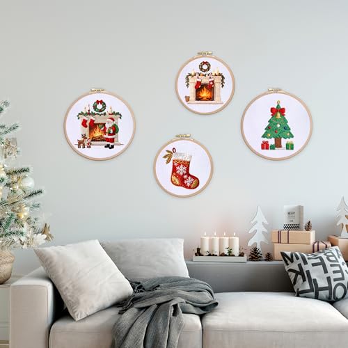 Caydo 6 Pieces Aida Cloth 14 Count White, 12x18 Inch for Cross Stitch - color: White