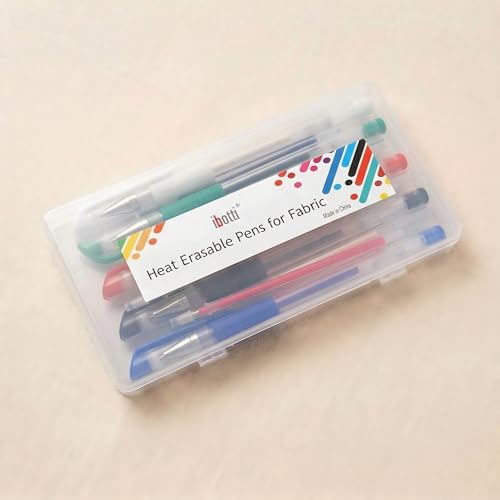 ibotti 5‑Color Heat Erasable Fabric Marking Pens, 10 Free Refills