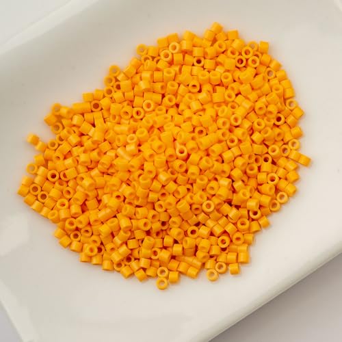 John Bead 25g Cylin Beads Saffron Spice 11/0 Glass Cylindrical Seed Beads for Jewelry Bracelets Necklaces Earrings Making Embroidery - color: Saffron Spice